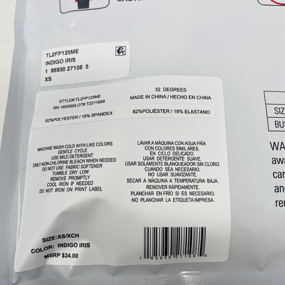 32 Degrees Womens Size XS Mock-Neck Long-Sleeve Top in Indigo Iris Blue 202 - Picture 7 of 8